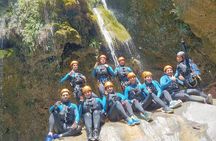 Rappelling, Hiking and Jumping into the water in the Matacanes Canyon