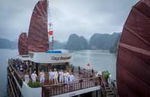 Overnight Halong Bay Cruise Including Transfer Service and Kayaking or Bamboo Boat Activities