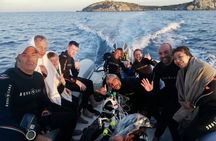 Double dive in the Capo Carbonara Marine Protected Area, for patents.