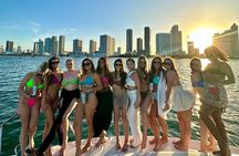 Sunset and Night Cruise of the Miami Bay Skyline on a Yacht