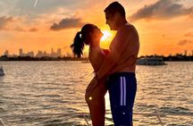 Sunset and Night Cruise of the Miami Bay Skyline on a Yacht