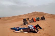 Camels Ride and Camping at Moroccan Sahara Desert