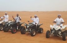 Quad Bike Dubai Desert Safari with BBQ Dinner Sandboard and Show