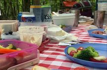 Goat Hiking, Beaver Dam Visit and picnic in Quebec forest 