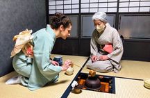 KYOTO Tea Ceremony with kimono near by Imamiya Jinjya Shrine