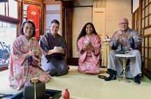 A Unique Antique Kimono and Tea ceremony Experience in English 