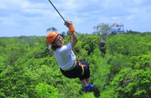 Zipline adventure with bungee swing, sacred cenote and snack