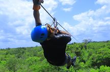 Jungle Adventure: Ziplines, Cenote Swim, Snack & Transportation