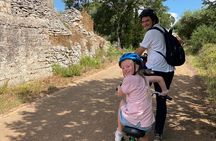 Alberobello in e-bike. Trulli, countryside, mill and donkeys