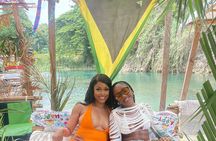 Blue Hole Waterfalls and Bamboo River Rafting Tour from Ocho Rios