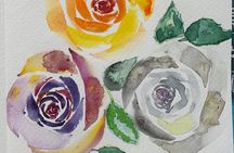 Watercolor therapy, FabricAcrylics 4 Couples/retreat Workshop