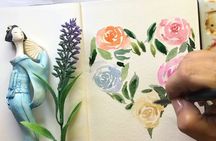 Watercolor therapy, FabricAcrylics 4 Couples/retreat Workshop