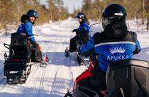 Family Snowmobiling in Rovaniemi, Apukka Resort