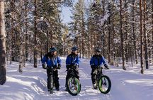 Winter eFatbike Tour in Snowy Forest in Rovaniemi Apukka Resort