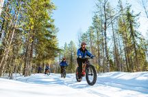 Winter eFatbike Tour in Snowy Forest in Rovaniemi Apukka Resort