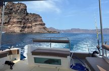 Santorini Fishing Private Cruise boat tour - BBQ, Snorkeling