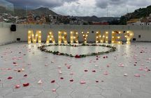 Marriage proposal in Walking Tour in Guanajuato.