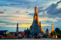 Hidden canal , Bangkok twighlight & temple