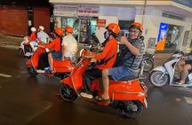 Female Riders Vespa Night Street Food + Train Street food 4 Hours