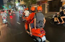 Female Riders Vespa Night Street Food + Train Street food 4 Hours