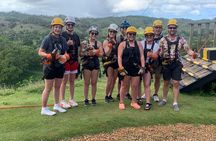 Zip line with 7 waterfall