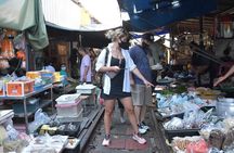 Maeklong Railway and Floating Markets with Great Pagoda Temple