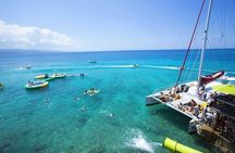 Bamboo Rafting & Catamaran Party Boat with Open Bar & Snorkeling