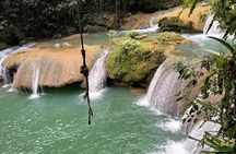 Zipline, YS Falls & Pelican Bar Private Tour From Montego Bay