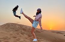  Desert Safari BBQ dinner, Camel ride & sandboarding from Dubai