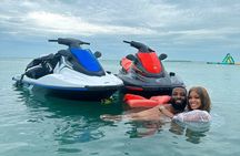4-Hour Guided Jet Ski Tour to Secret Beach, San Pedro, Belize.