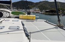 Private 6 Hrs 47 ft. Catamaran Snorkel & Cielo Charter (30p. max)