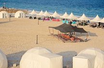 Full-Day DesertSafari with Camel Ride,InlandSea & BBQ Desert Camp