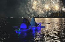 Night kayaking in Dubai with Burj Khalifa views