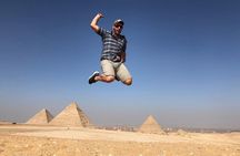 Pyramids and Egyptian Musuem from Alexandria port 