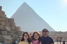 Pyramids and Egyptian Musuem from Alexandria port 