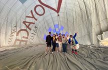 Balloon flight at sunrise in Segovia