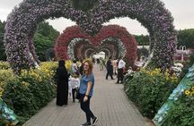 Dubai Miracle Garden and Dubai Frame Tour with Transfer