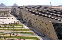 Grand Egyptian Museum and the Pyramids from Alexandria Port