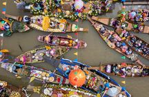 Tour in Maeklong Railway, Floating Market and Ayutthaya 
