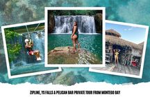 Zipline, YS Falls & Pelican Bar Private Tour From Montego Bay