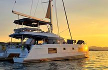 Chania: Afternoon Catamaran trip - Dinner, Drinks & Sunset