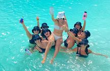 Pontoon Tour - Visit the Pirate Channel, Cenotes and Islands.