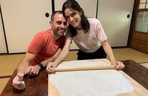 Making Soba noodles at Temple