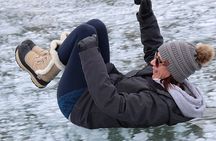 Canadian Rockies Abraham Lake Ice Bubbles Helicopter Tour 