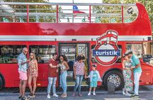 Tourist bus around Santiago for a day