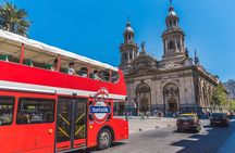 Tourist bus around Santiago for a day