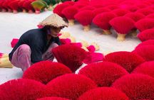 Combo Incense Village Tour with Conical hat and HaThai Art Making