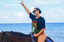 Jamaica's Ocean Horseback Bamboo Raft Adventure and Transport
