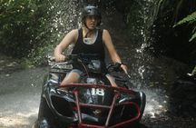 ATV Quad Bike Through Tunnel and Waterfall
