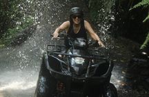 ATV Quad Bike Through Tunnel and Waterfall